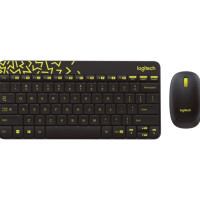 Комплект мышь + клавиатура беспроводная Logitech MK240 NANO, Английская клавиатура, черный