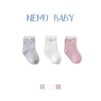 21年春秋新款婴儿袜子公主花边宝宝袜精梳棉女儿童袜子无骨松口袜