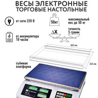Весы торговые, HomieLand WL-50, до 50 кг.