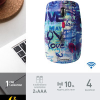 Мышь беспроводная Smartbuy 327AG принт Love (SBM-327AG-LV-FC)
