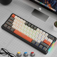 Игровая клавиатура беспроводная crackles K610-3, (Cherry MX Green), Английская клавиатура, серый, коричневый