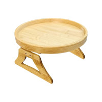 Деревянный подлокотник для дивана, Круглый боковой столик, поднос для дивана, поднос с деревянным зажимом, подлокотник для стола, подставка для чашки, стол для стула