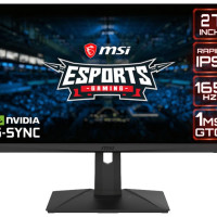 27" Монитор MSI Optix G273QPF/NVIDIA G-SYNC Compatible/165Hz/HDR10/1ms GTG/HDR10/2560x1440 2K, черный