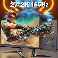 27" Монитор tiansu Компьютерный монитор 27'' 2K 165hz, черный матовый