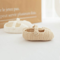 韩款男女宝宝软底针织夏款步前凉鞋柔软亲肤棉线婴儿学步鞋袜