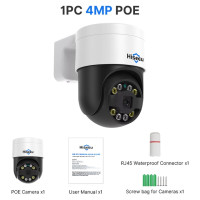 Hiseeu 4K 8MP POE PTZ IP камера 5X цифровой зум