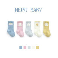 宝宝袜子秋冬加厚加绒保暖新生婴儿袜日系可爱卡通儿童防滑地板袜