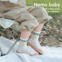 儿童袜子春秋精梳棉男童女童中大童无骨透气学生学院风中筒宝宝袜