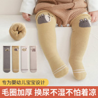2022冬季新品新生儿宝宝棉袜可爱卡通松口婴儿袜子男女儿童长筒袜