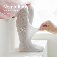 女童连裤袜夏季薄款网眼精梳棉宝宝打底裤蝴蝶结公主白色舞蹈裤袜