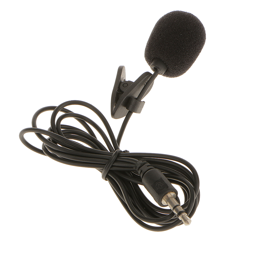 3.5mm Lavalier Lapel Microphone Wired Mini Tie Clip-on Mic for Computer Laptop PC DSLR Action Camera Cell Phone Microphone