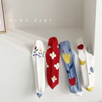 儿童袜子中长筒春秋过膝堆堆袜精梳棉花朵女童潮袜韩版公主高筒袜