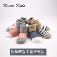 欧单精梳棉套装宝宝毛圈袜 无骨缝冬季保暖加厚婴儿袜