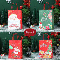 Четыре комплекта подарочных пакетов с Рождеством Санта - Клаус Лось Санта - Клаус Детские конфеты упаковочные принадлежности Рождественская упаковка Подарочные пакеты