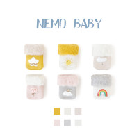 20年秋冬新款宝宝袜子加厚加绒保暖新生婴儿袜韩版卡通儿童中筒袜