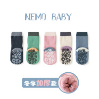 20新款儿童袜子秋冬季保暖加厚加绒宝宝毛圈袜趣味防滑宝宝地板袜