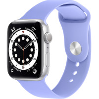 Силиконовый ремешок для Apple Watch 42 мм/44/45 mm, размер SM series 1 2 3 4 5 6 7 8 /SE/SE 2022, Apple Watch Ultra (для эпл вотч), аметистовый, Cavolo