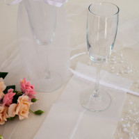 Мешочки для битья бокалов на свадьбу из органзы белого цвета, 2 штуки