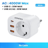Сетевая розетка ASOMETECH сетевая, 33 Вт, с USB-портом