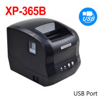 Термопринтер Xprinter 365B, принтер для печати этикеток, штрих-кодов, стикеров, чеков, принтер с поддержкой 20-80 мм, 2 в 1, принтер для Android, iOS, Windows