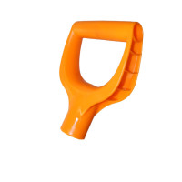 Ручка для лопаты, черенка V-образная усиленная пластиковая, d32 мм, оранжевая