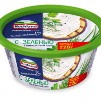 Сыр творожный Hochland с зеленью, 60%, 220 г