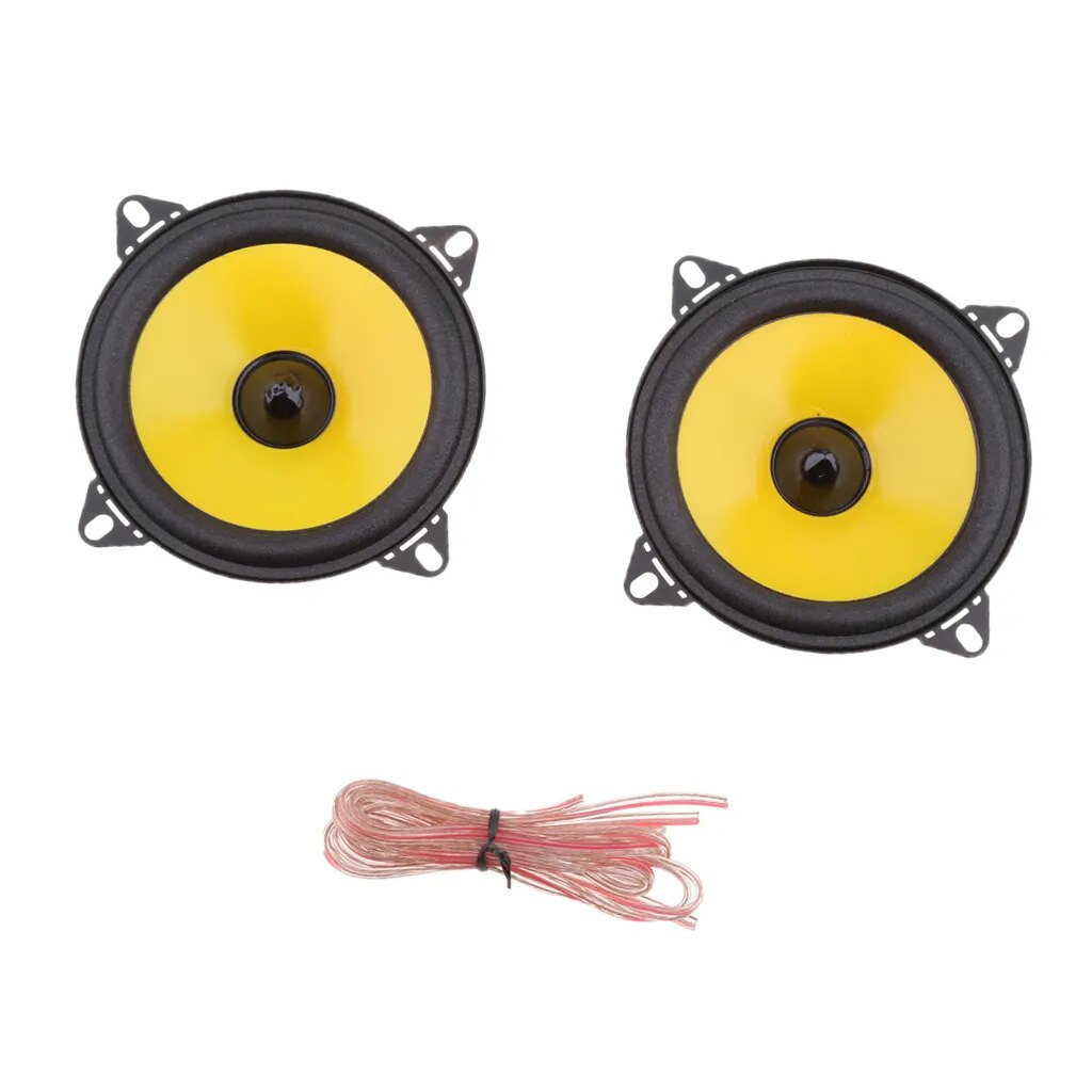 2 Pieces 60 Watts 4'' 2-Way Coaxial Car Audio Speakers Kits for Car SUV