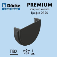 Заглушка желоба универсальная Docke PREMIUM D120 Графит RAL7024