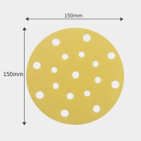 10 шт., наждачная бумага с 17 отверстиями, 3 м, 6 дюймов