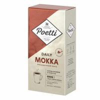 Кофе молотый Poetti (ex-PAULIG) "Mokka", натуральный, 250 г, вакуумная упаковка
