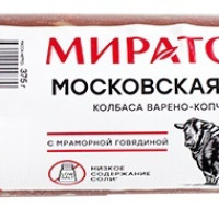 Колбаса Московская Мираторг, варено-копченая, 375 г