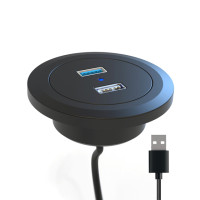 Настольное отверстие, встроенное 18 Вт QC3.0 USB, двойная розетка, концентратор, скрытое зарядное устройство, настольная мебель, офисный невидимый мобильный телефон, быстрая зарядка