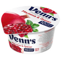 Йогурт Греческий Venn`s малина-гранат 0,1%, 130 г