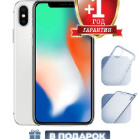 Смартфон Apple Apple iPhone X 3/256 ГБ, серебристый, Восстановленный