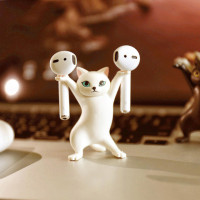 Подставка для наушников Airpods Pro 1 2, украшение для наушников airpods 3 с рисунком танцующего кота, Bluetooth