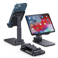 Регулируемая подставка для смартфона Goodly Phone Stand, универсальный настольный держатель для телефона и планшета, цвет: черный