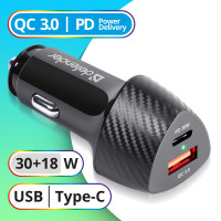 Автомобильная зарядка для телефона Defender UCA-92 2xUSB QC3.0, 30W / быстрая зарядка QC3.0 для телефона в прикуриватель