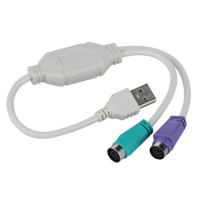 Переходник USB (штекер)/PS/2 (разъем), Для подключения клавиатуры, 1&nbsp;шт.