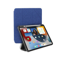 Чехол G-Case iPad Air 4 (2020) 10.9" / Air 5 (2022) 10.9" / Pro 11" (2020-2022) с держателем для Apple Pencil тройное сложение + Camera Fold синий Denim Roadster Plus