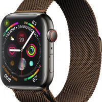 Миланская петля ремешок на Apple Watch в корпусах 38-40-41 mm (любой версии), цвет Бронзовый, металлический миланский браслет MobiHouse для Эпл Вотч (Milanese Loop)