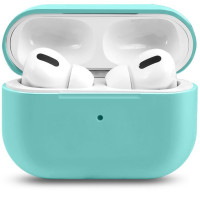 Ультратонкий силиконовый чехол для наушников Apple AirPods Pro / Эпл Аирподс Про / бирюзовый