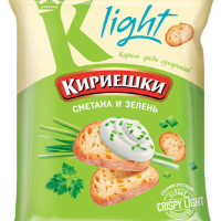 «Кириешки Light», сухарики со вкусом сметаны и зелени, 80&nbsp;г