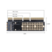 Адаптер PCIE NVME M2 PCI Express 3,0 X1 X4 X8 X16