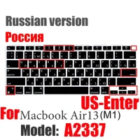 Русская Силиконовая Защитная крышка клавиатуры для Macbook air13/12 /15/16pro touchbar A1706/A1466/A2941/A1990/A1398/A2289A1932/A2141