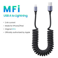 UGREEN MFi 3A USB C для Lightning пружинный кабель для iPhone 14 13 12 Pro Max Быстрая зарядка для iPad Type-C телефонный кабель