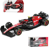 Модель автомобиля Bburago 1:43 Alfa Romeo 2023 F1 Team C43 #77 vхарактерi Bottas #24 Zhou Guanyu из сплава, литой под давлением, коллекционная игрушка, подарок