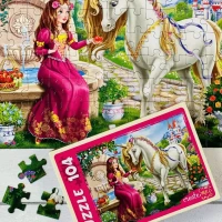 Пазл Принцесса и волшебный Единорог 104 элемента малышам