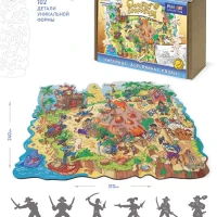 Деревянный развивающий пазл FUN ART Остров сокровищ