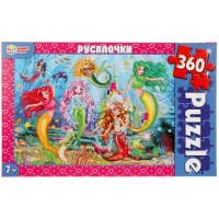 Пазлы в коробке "Русалочки", 360 деталей