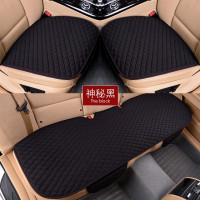 Льняные Чехлы для автомобильных сидений, полный комплект на передние и задние сиденья из искусственной ткани, Защитные чехлы для сидений, автомобильные аксессуары, противоскользящие